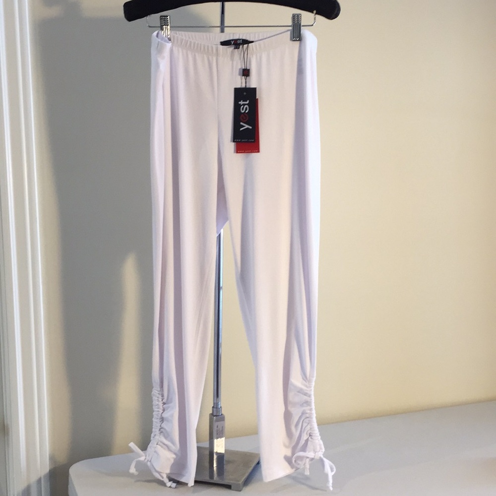 Yest Insider 8504 Stretch White Capris Leggings Activewear Size 14